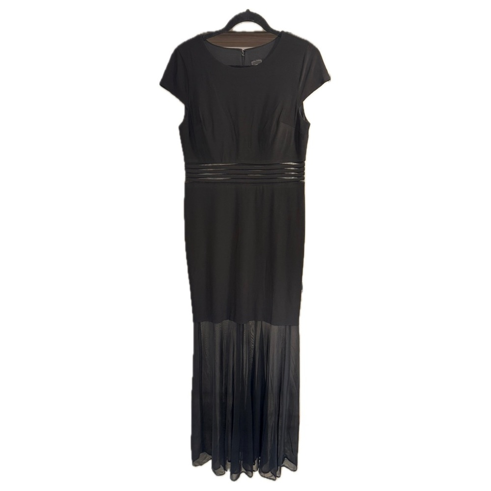 Nightway Mesh-Waist Evening Gown  Size 12